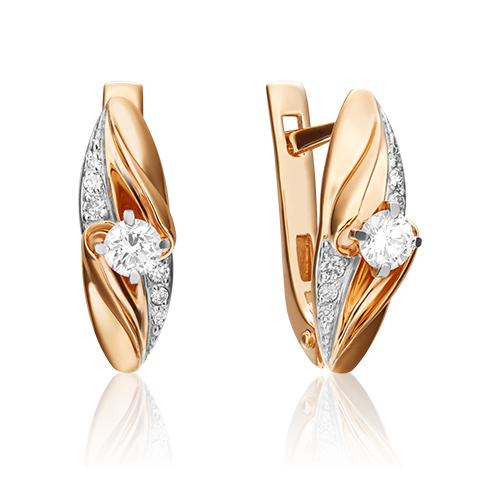 

Серьги из золота PLATINA jewelry 02-3835, бриллиант, 02-3835