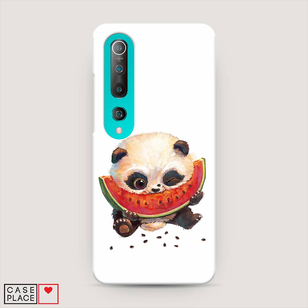 

Пластиковый чехол "Малыш панды с арбузом" на Xiaomi Mi 10 Pro, 37820-1