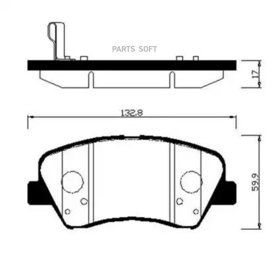 

Колодки Тормозные Дисковые Передн (15 Диски) Hyundai: Elantra 11- HSB HP0045