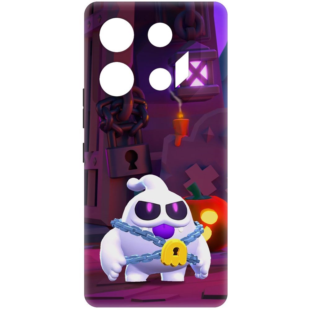 

Чехол-накладка Krutoff Soft Case Brawl Stars - Призрак Скуик для Infinix GT 10 Pro черный