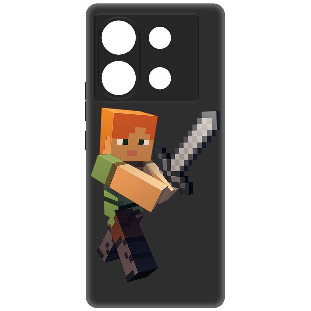 

Чехол-накладка Krutoff Soft Case Minecraft-Алекс для Infinix Zero 30 5G черный