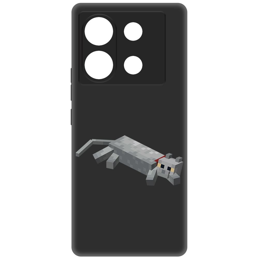 

Чехол-накладка Krutoff Soft Case Minecraft-Кошка для Infinix Zero 30 5G черный