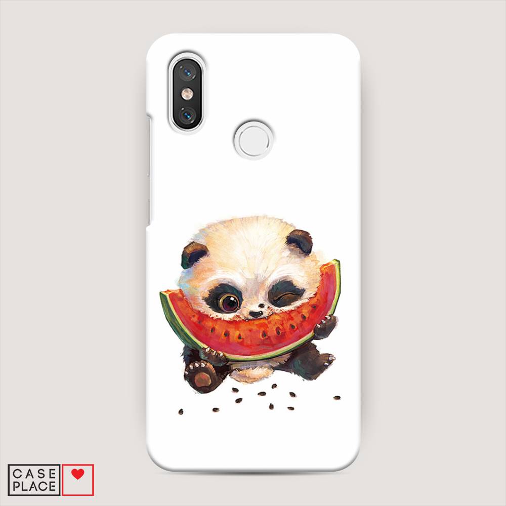 

Пластиковый чехол "Малыш панды с арбузом" на Xiaomi Mi 8, 33520-1