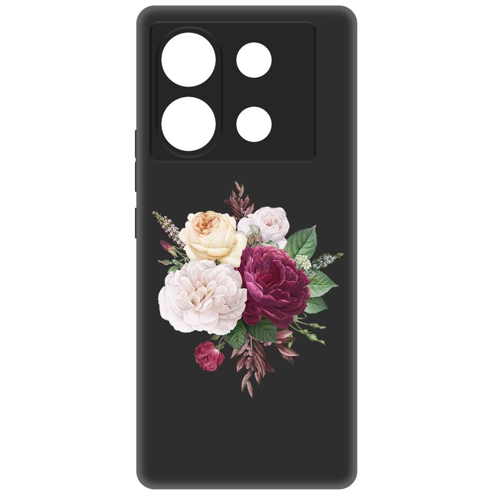 

Чехол-накладка Krutoff Soft Case Цветочная композиция для Infinix Zero 30 5G черный