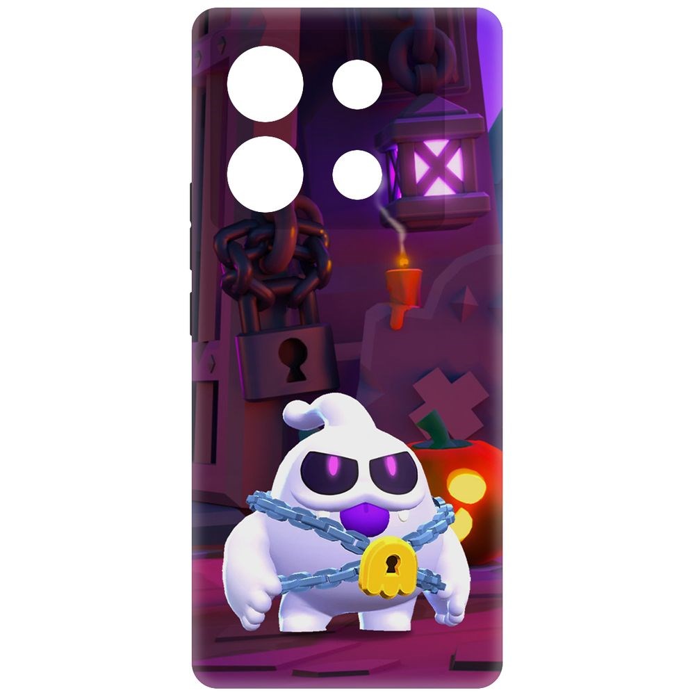 

Чехол-накладка Krutoff Soft Case Brawl Stars - Призрак Скуик для Infinix Zero 30 5G черный
