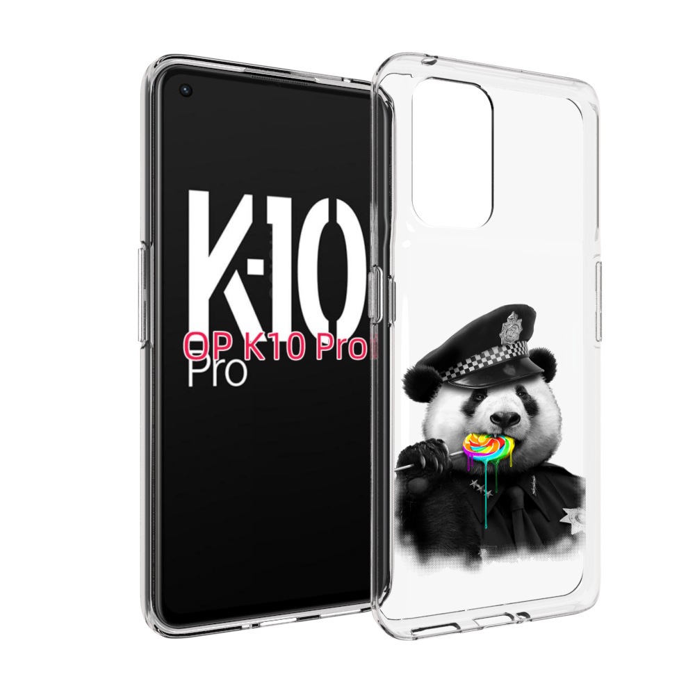 

Чехол MyPads Панда полиция для OPPO K10 Pro, Прозрачный, Tocco