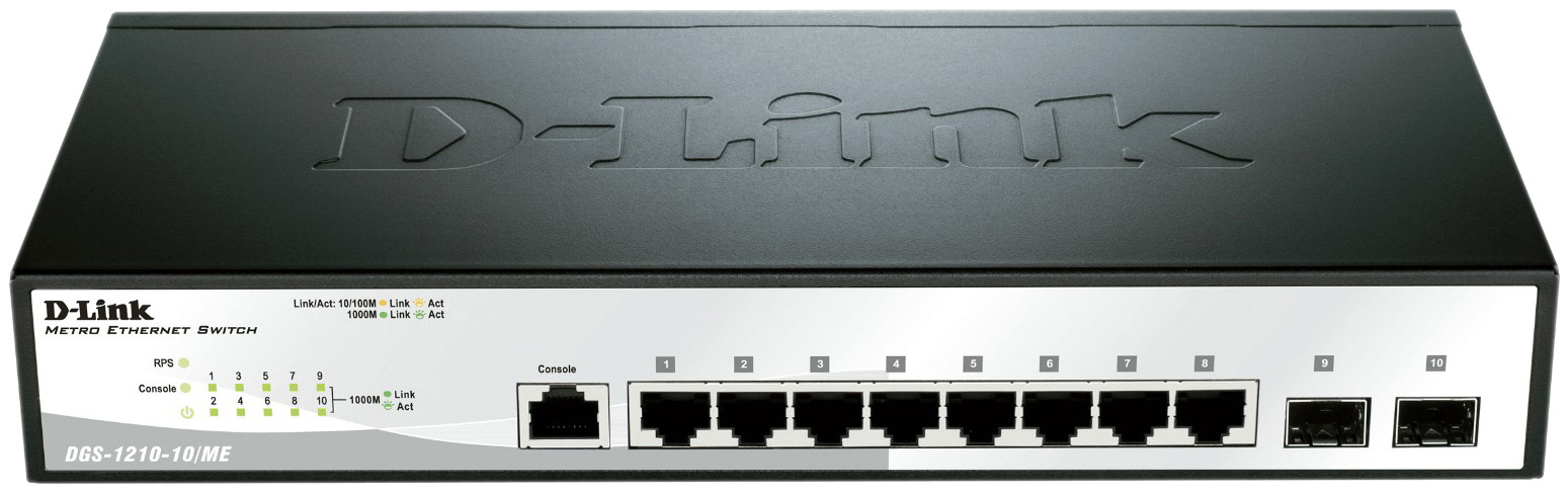 фото Коммутатор d-link metro ethernet dgs-1210-10/me/a1a grey/black