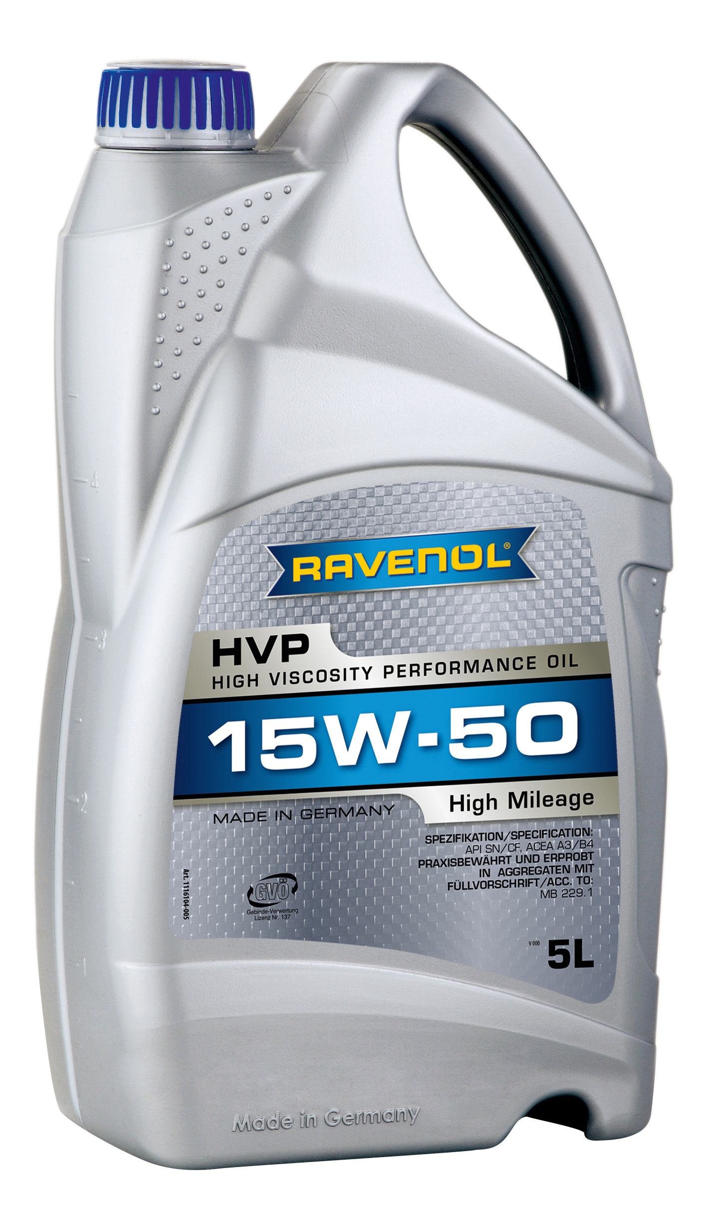 фото Моторное масло ravenol hvp high viscosity perfor oil sae 15w-50 5л