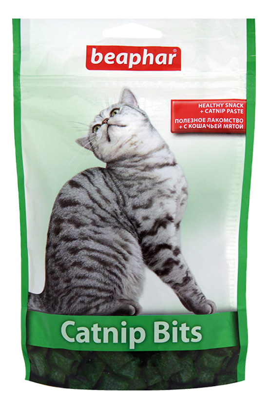 Лакомство для кошек Beaphar Catnip Bits подушечки, кошачья мята, 150 г