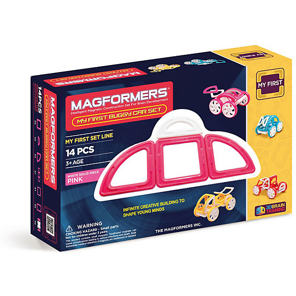 фото Магнитный конструктор magformers my first buggy розовый