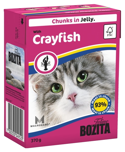 фото Консервы для кошек bozita feline chunks in jelly, с лангустом в желе, 370г