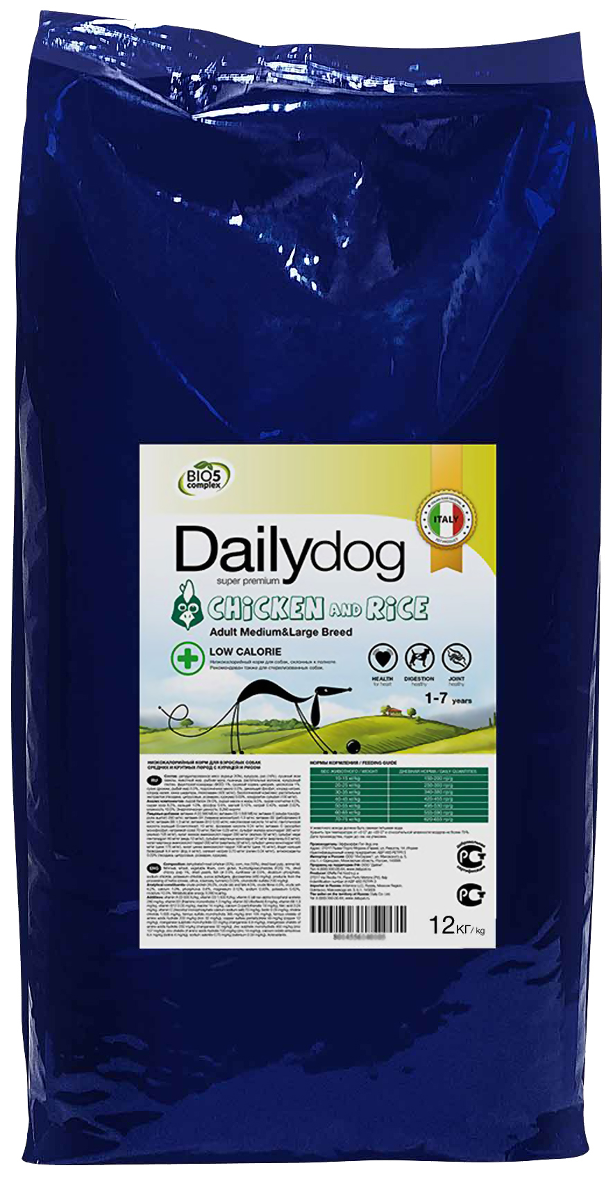 фото Сухой корм для собак dailydog adult medium-large breed low calorie, курица и рис, 12кг