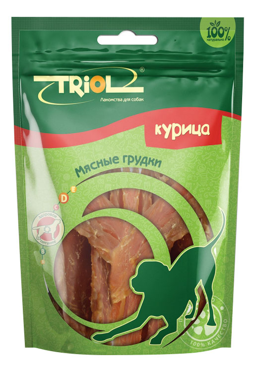 фото Лакомство для собак triol, мясные грудки из курицы, 70г