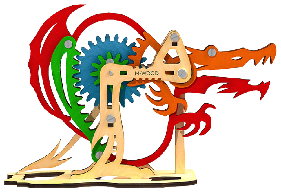 Конструктор деревянный M-Wood Дракон MW-506 механическая сборная модель wood trick календарь майя