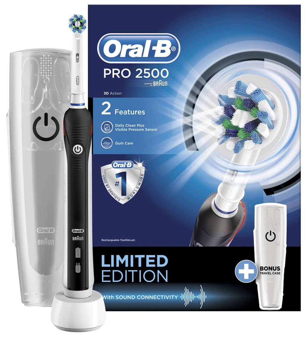 

Зубная щетка электрическая Braun Oral-B Pro 2500 (D20.513.2MX) Cross Action, Pro 2500 D20.513.2MX Cross Action