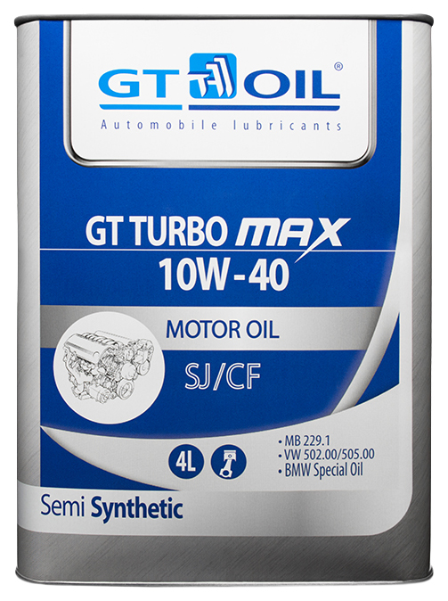 фото Моторное масло gt oil turbo max 10w40 4 л