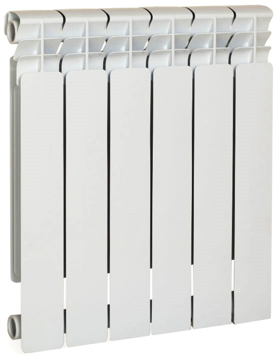 Биметаллический радиатор lammin  6 секций белый