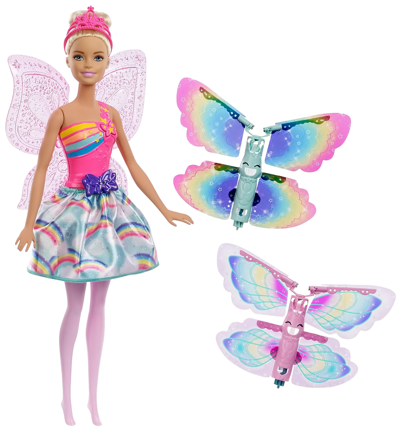 Купить Кукла Barbie Dreamtopia Фея с летающими крыльями FRB08,