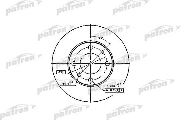 фото Тормозной диск patron pbd1721