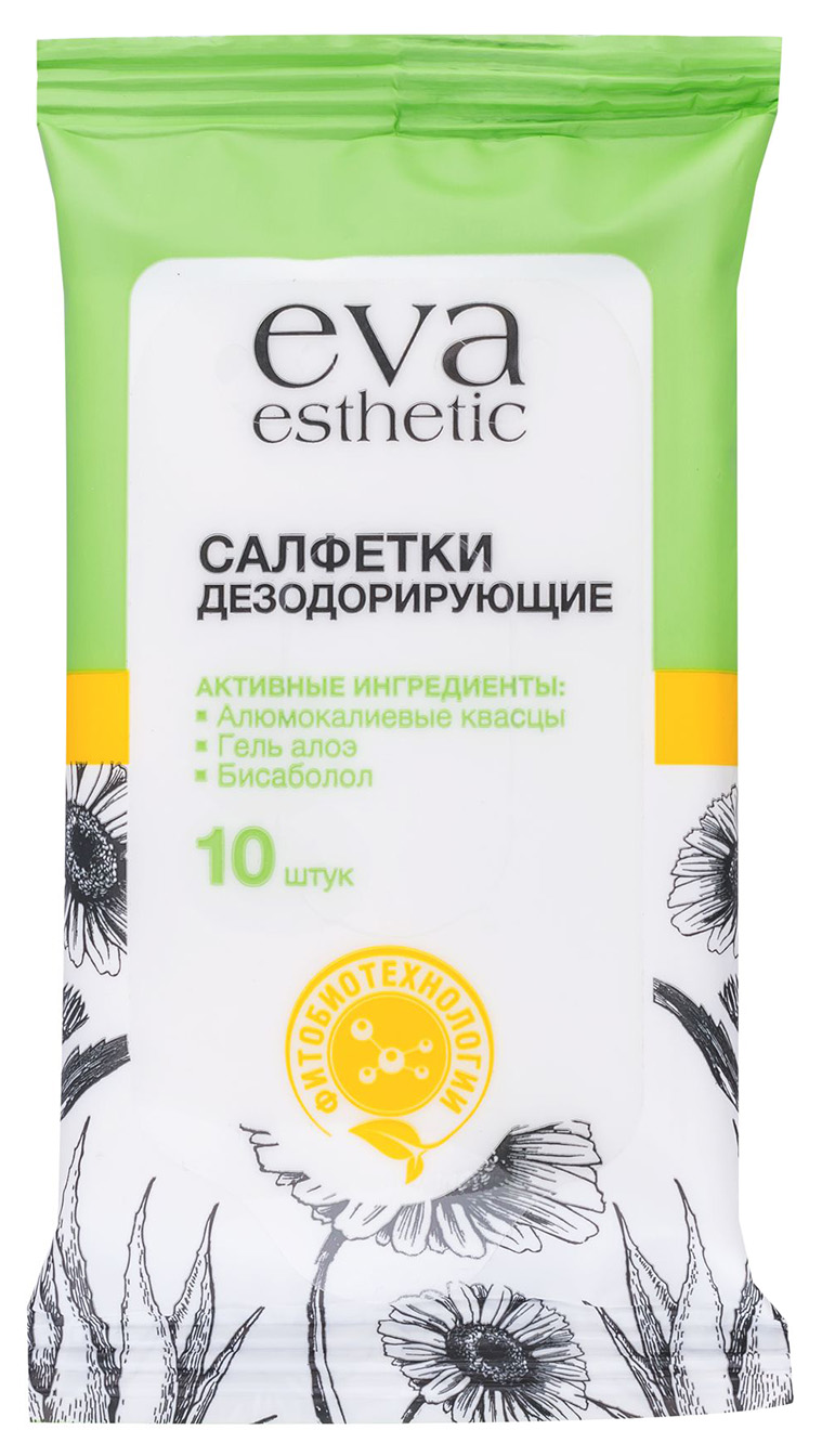 фото Влажные салфетки eva esthetic дезодорирующие 10 шт