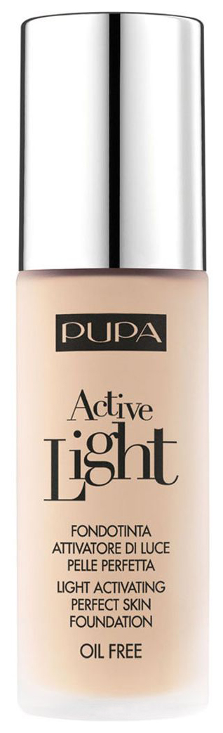 Тональный крем PUPA Active Light Foundation тон 010 Porcelain 30 мл nars светоотражающее тональное средство light reflecting foundation