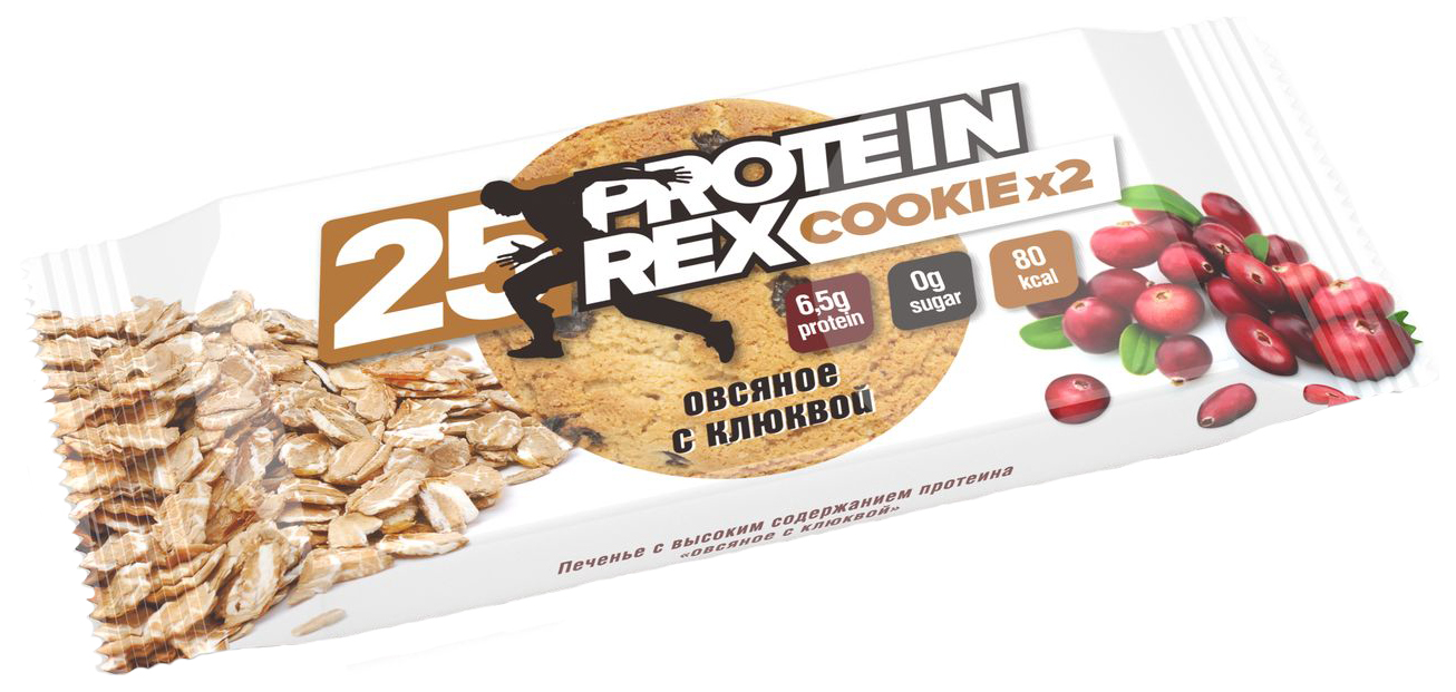 Протеиновое печенье ProteinRex Cookie 50 г овсяное с клюквой
