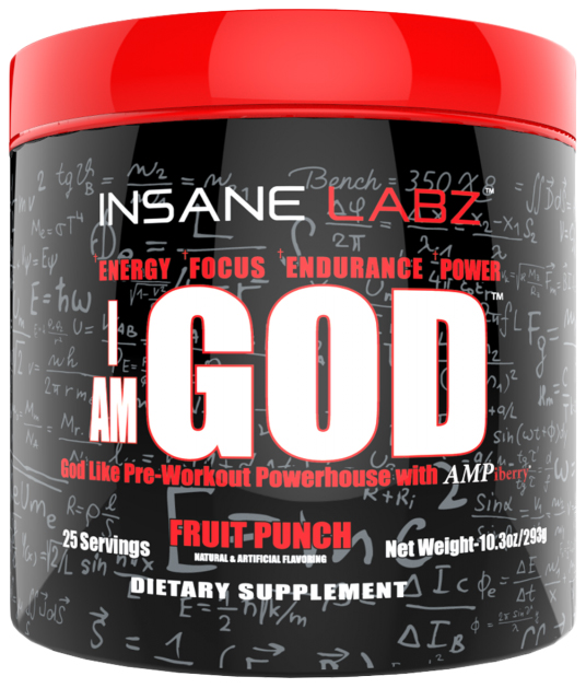 Предтренировочный комплекс Insane Labz I Am God 293 г фруктовый пунш