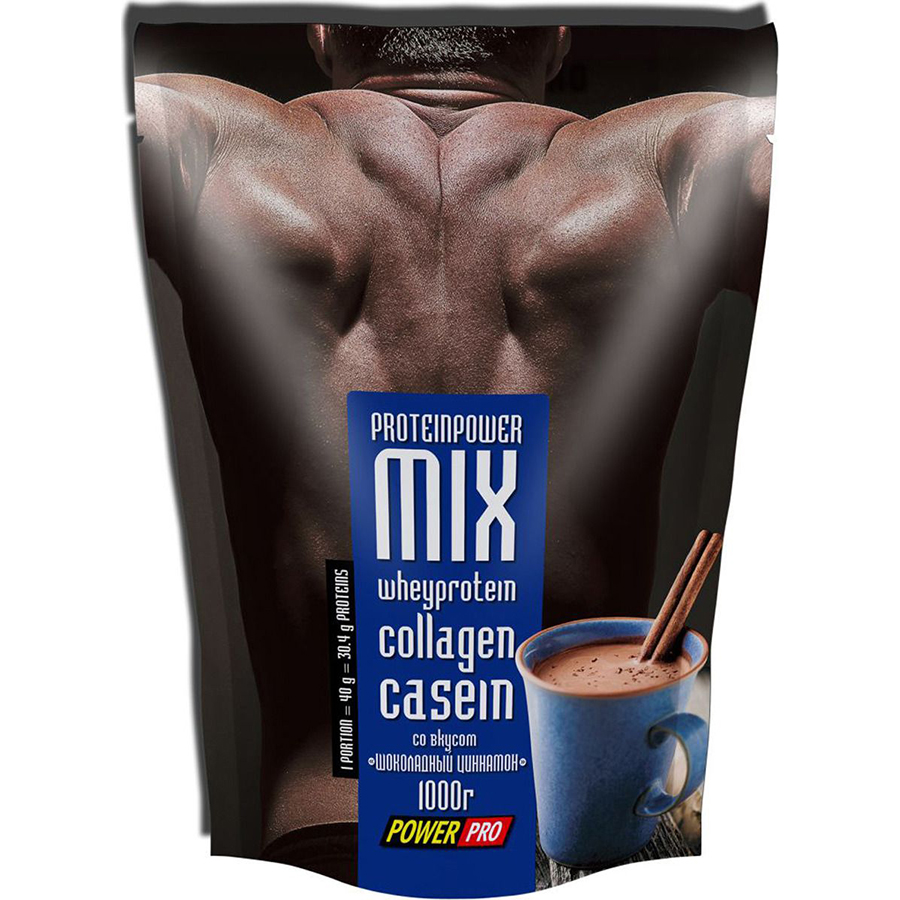 фото Протеин powerpro protein mix, 1000 г, шоколадный циннамон