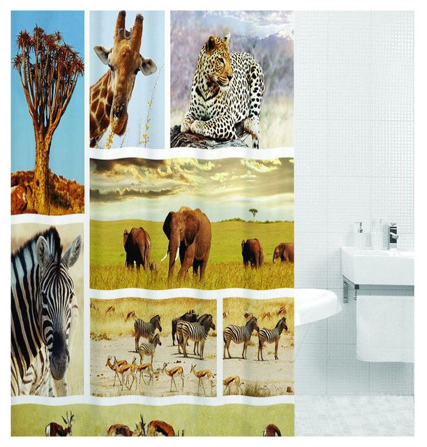 

Штора для ванны AFRICA (Африка) HOT Print 180*200