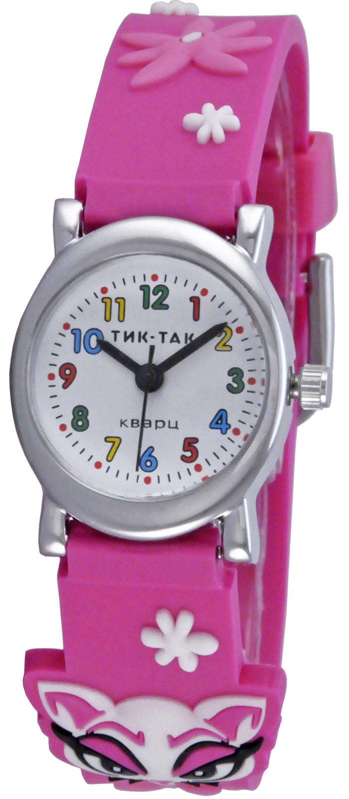 Детские наручные часы Тик-Так Н107-2 розовая кошка