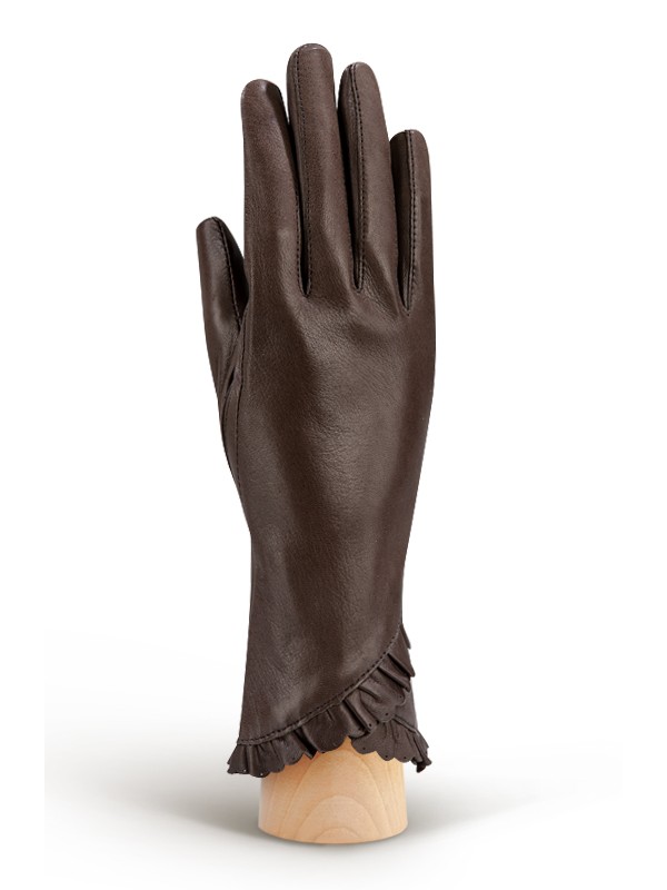 Перчатки женские Eleganzza IS803 темно-коричневые, р. 6.5
