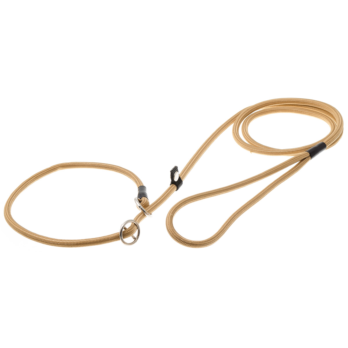 

Поводок-удавка для собак ZooOne с кольцом (стопор+флажок), круглый, золото, 6 мм x150см, 74-1155