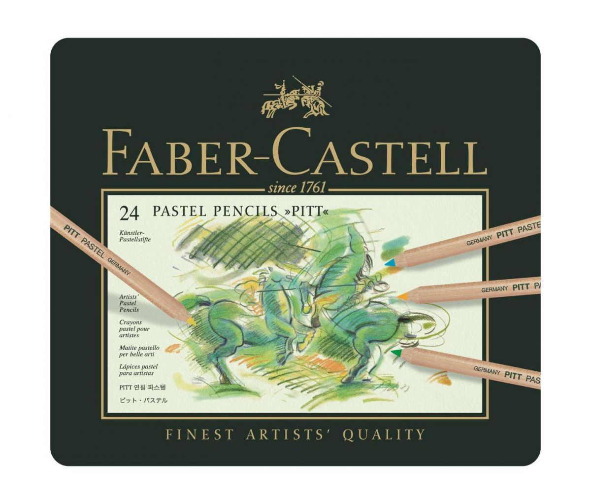 фото Пастельные карандаши faber-castell pitt в металлической коробке 24 шт