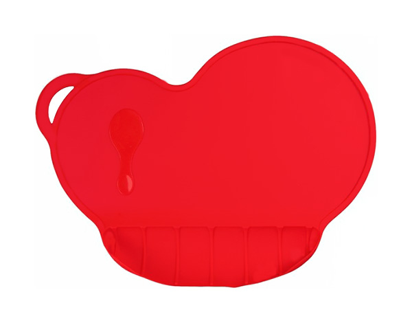 фото Коврик силиконовый для кормления, антискользящий, цвет красный mum&baby