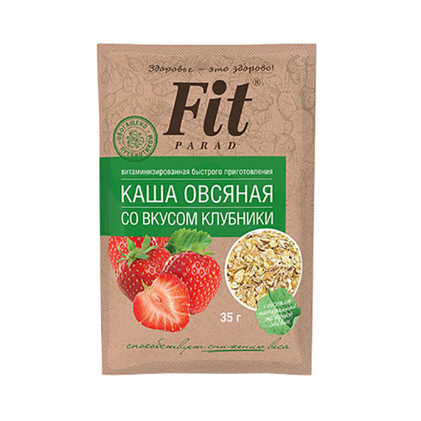

Каша овсяная Fit Parad со вкусом клубники