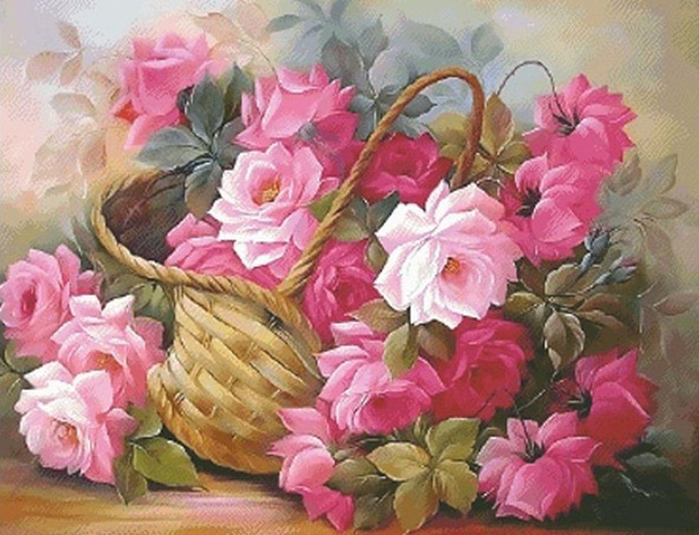

Алмазная вышивка Яркие Грани Чудесные цветы, 93x72 см, Чудесные цветы