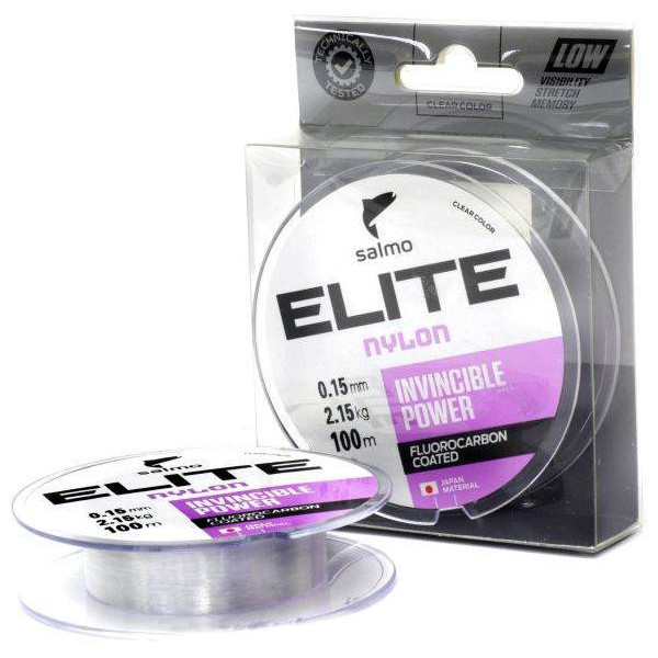 

Леска монофильная Salmo Elite Fluoro Coated Nylon 0,25 мм, 100 м, 5,85 кг, clear, Прозрачный, Elite Fluoro Coated Nylon
