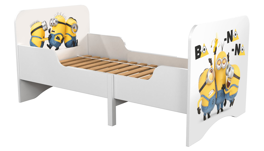 фото Детская раздвижная кровать polini kids fun 3200 миньоны, желтый