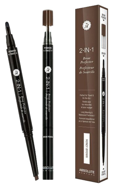 фото Карандаш-помадка для бровей absolute new york 2 in 1 brow perfecter honey brown