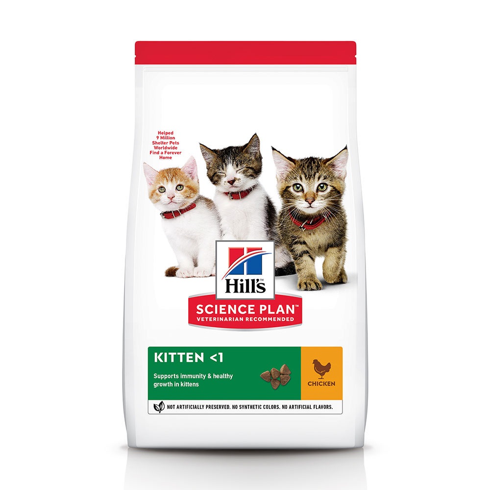 Сухой корм для котят Hill's Science Plan Kitten, для здорового роста, курица, 3кг