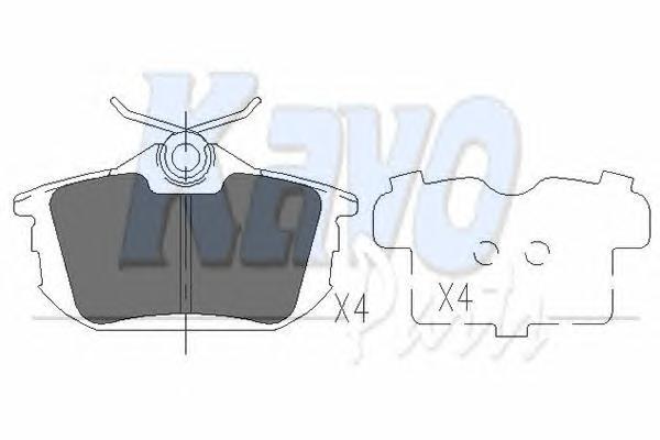 

Комплект тормозных колодок kavo parts KBP5513
