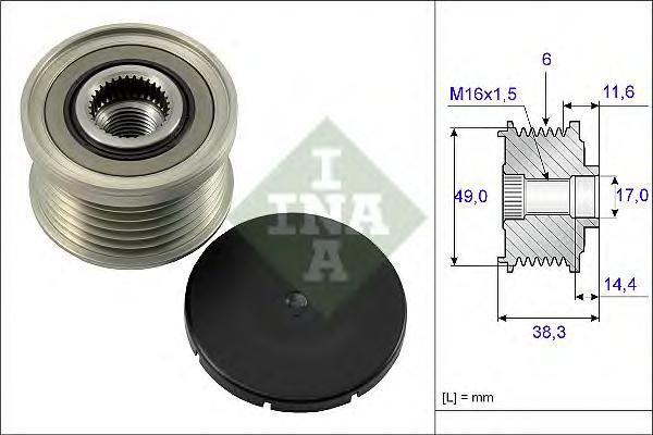 

Шкив генератора Ina 535012710