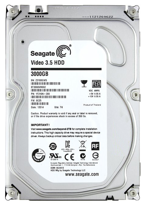 фото Внутренний жесткий диск seagate video st3000vm002 3tb (st3000vm002)