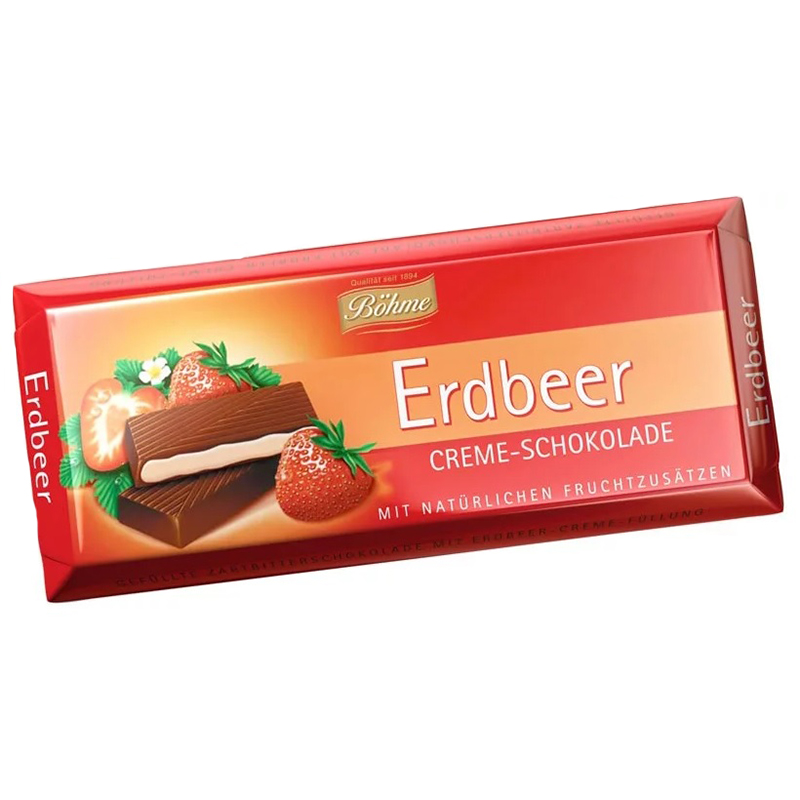 

Шоколад темный Bohme Erdbeer с клубничной начинкой 100 г