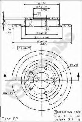 фото Тормозной диск brembo 08735210