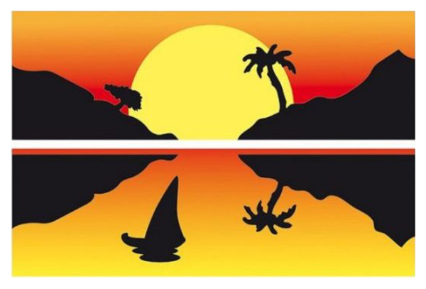 фото Песочная картина hatber закат на острове раскрась цветным песком с блестками рп4бл_17002