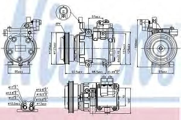 Компрессор кондиционера Nissens 89286