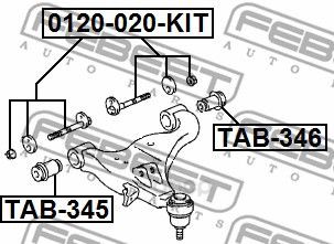 фото Болт автомобильный febest 0129020kit