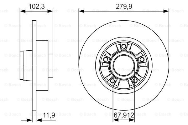 фото Тормозной диск bosch 0986479s44