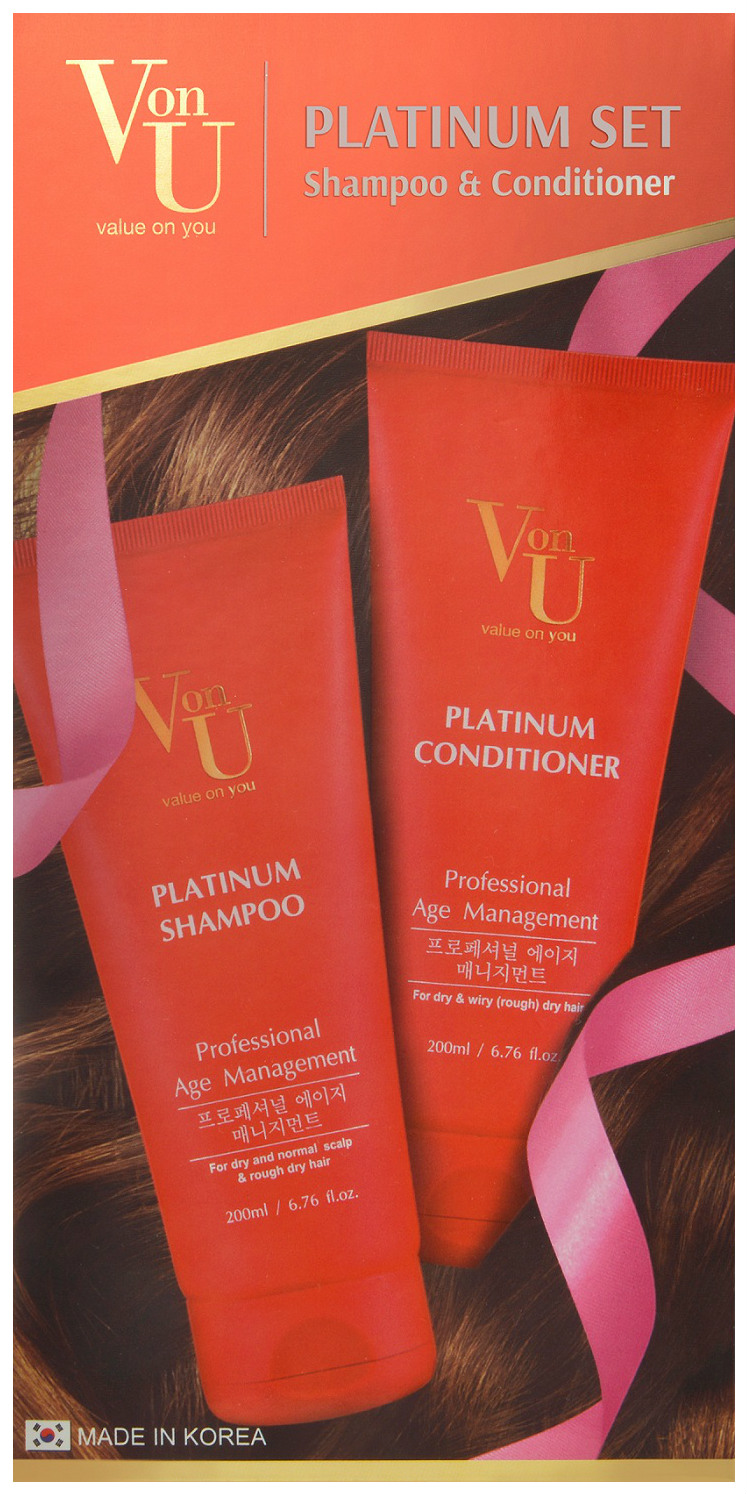 Набор средств для волос Von U Platinum Set Shampoo & Conditioner 2x200 мл